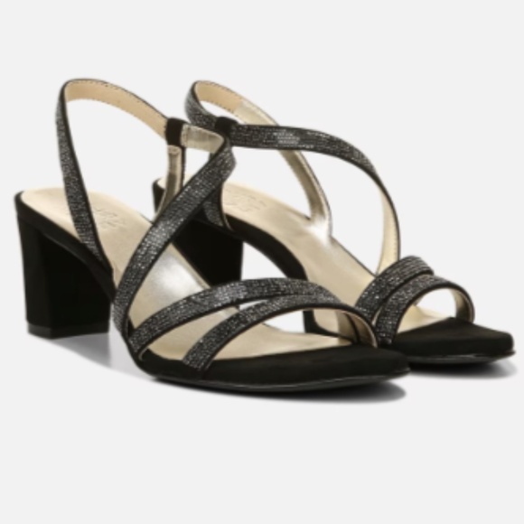 Naturalizer Vanessa Dress sandals black sparkle - 9.5 - Picture 1 of 12